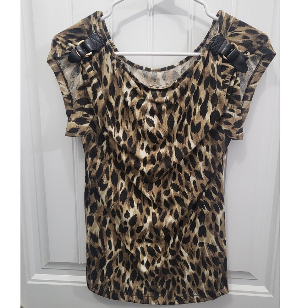 Kardashian Kollection leopard print top (M)